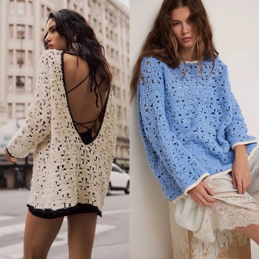 NWT Free People Rue Crochet Tunic